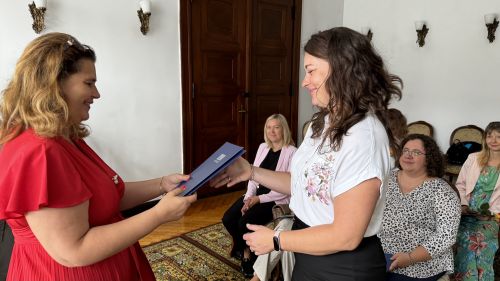 Spotkanie nauczycieli z Burmistrzem Ewą Ostrowską