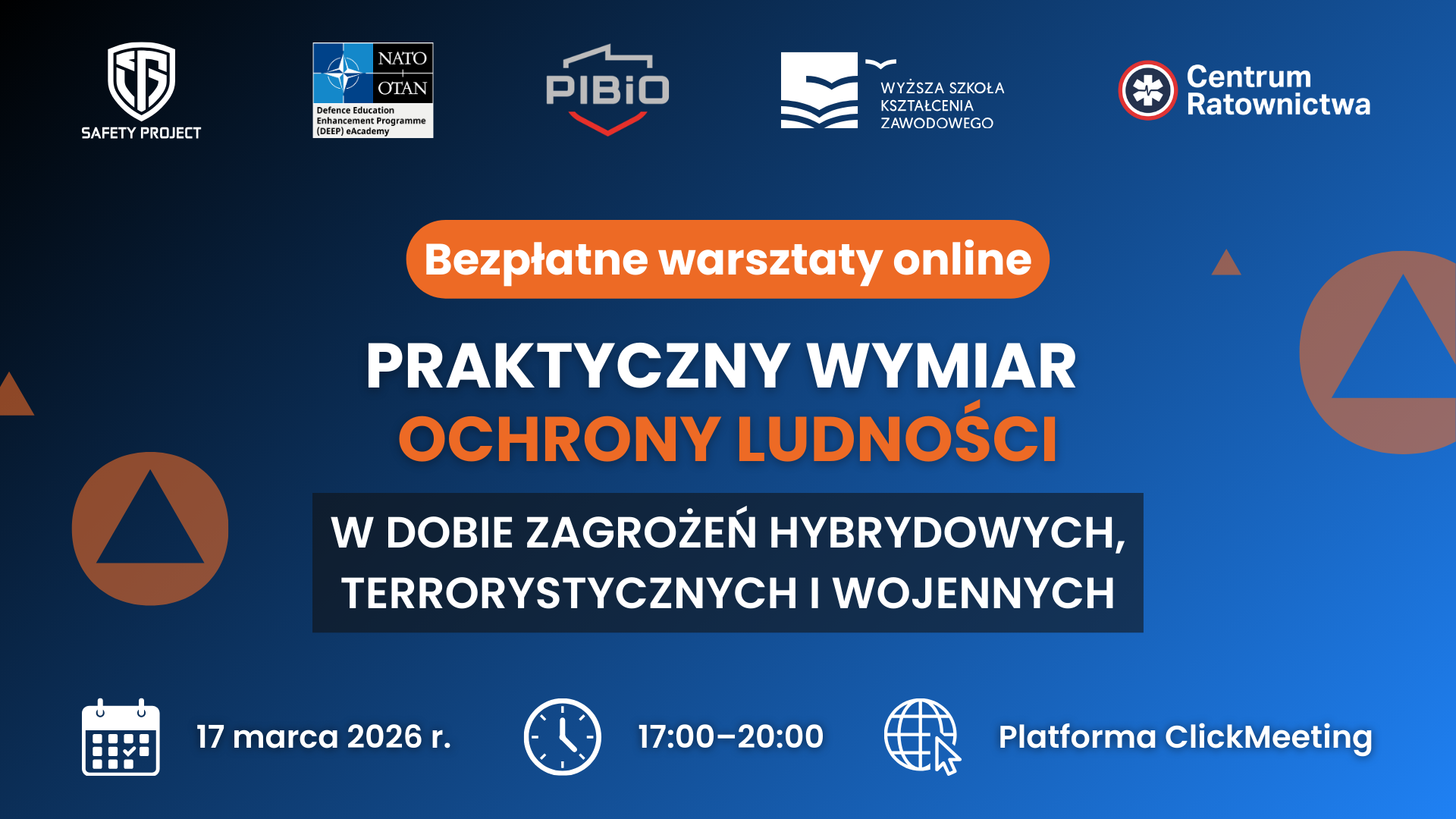 Plakat - Warsztaty o ochronie ludności